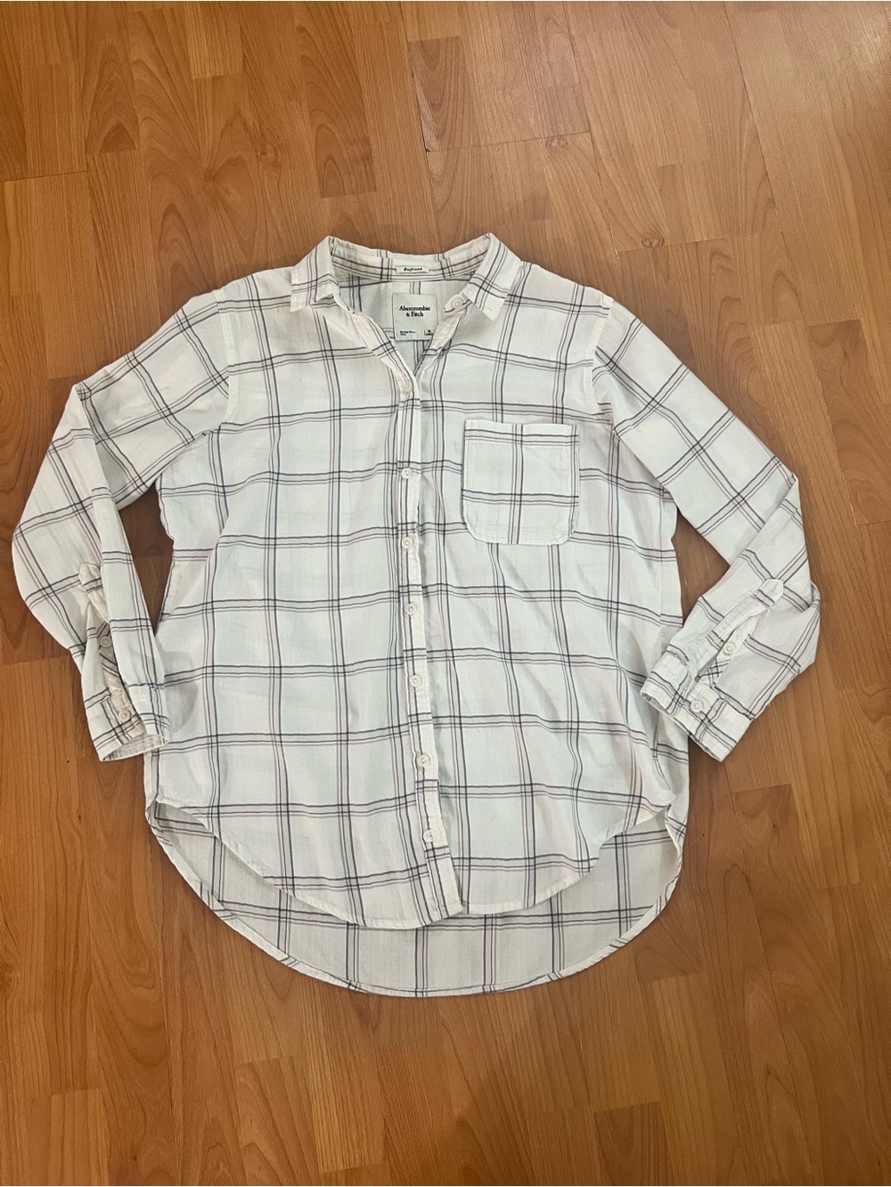 Plaid Button-Up Shirt